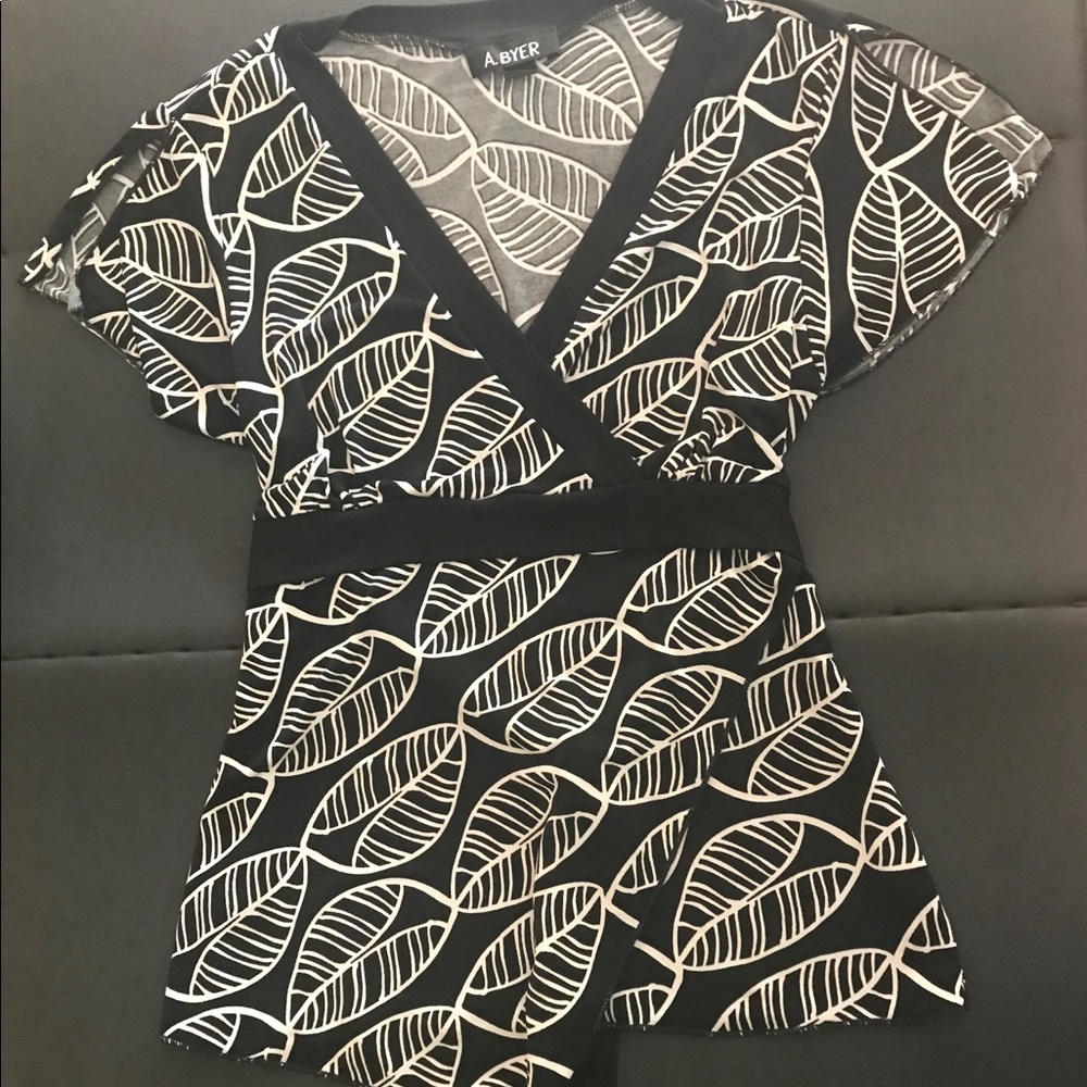 Black and white blouse